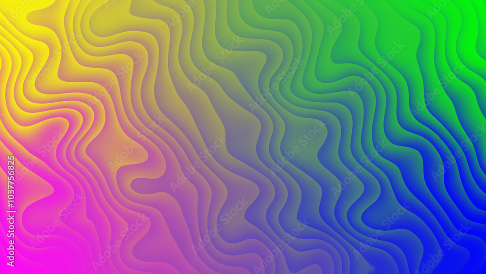 Liquid metal looped abstract, fluid waves in background illustration Liquid metal looped abstract, fluid waves in background illustration