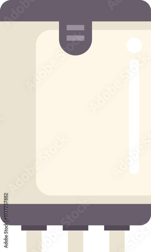 Illustration of an electric water heater, a common household appliance used for heating and storing water