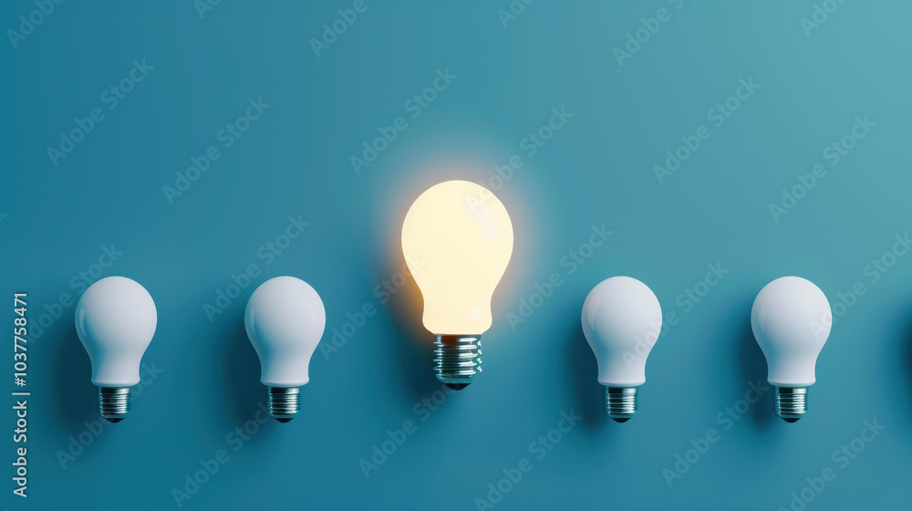 A vivid scene of lightbulbs guiding to a bright idea, symbolizing inspiration and creativity against a dark blue backdrop. A vivid scene of lightbulbs guiding to a bright idea, symbolizing inspiration and creativity against a dark blue backdrop.