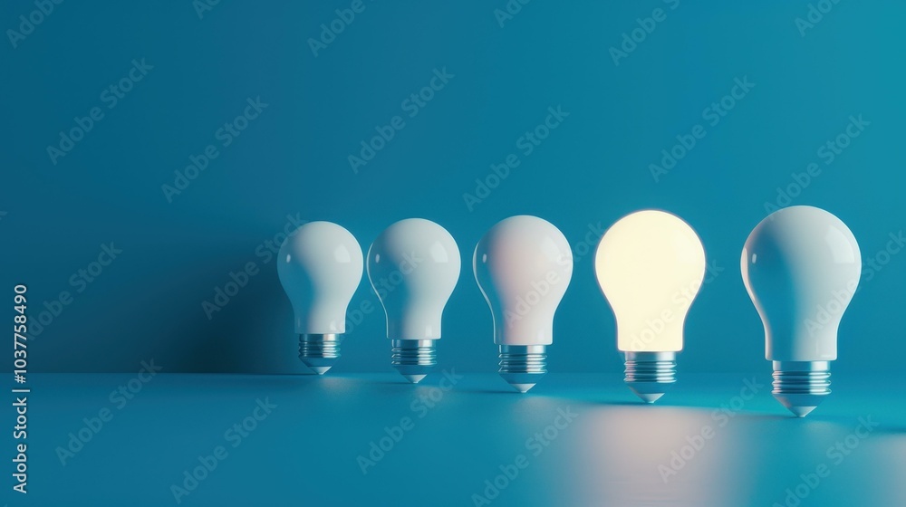 A vivid scene of lightbulbs guiding to a bright idea, symbolizing inspiration and creativity against a dark blue backdrop. A vivid scene of lightbulbs guiding to a bright idea, symbolizing inspiration and creativity against a dark blue backdrop.