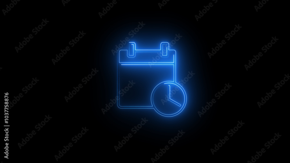 glowing neon schedule icon with calendar and clock,Schedule, business event concept, black background
glowing neon schedule icon with calendar and clock,Schedule, business event concept, black background
