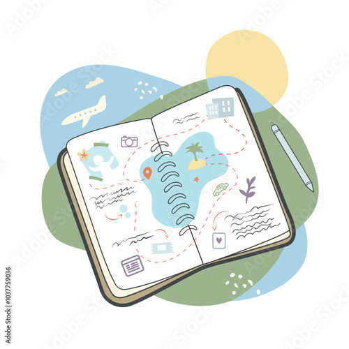 creative summer travel art journal