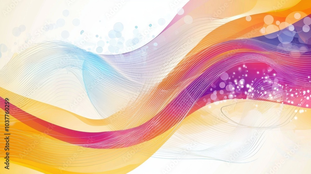 Abstract Vibrance: Waves and Circles in Colorful Harmony Abstract Vibrance: Waves and Circles in Colorful Harmony