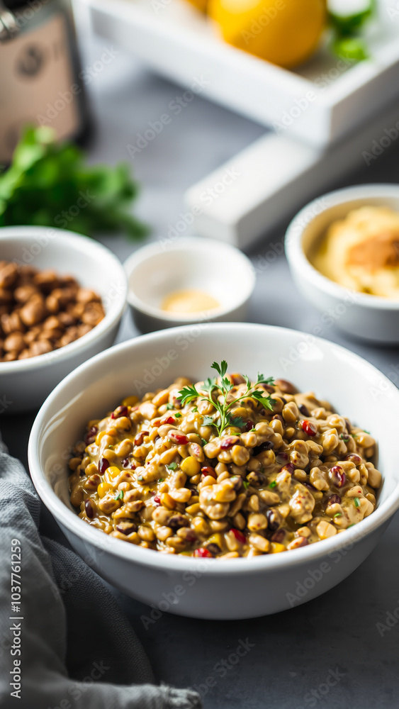 creamy bean salad with fresh parsley creamy bean salad with fresh parsley