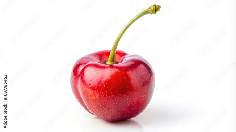 Macro shot of West Indian Cherry fruit separated from white background Macro shot of West Indian Cherry fruit separated from white background