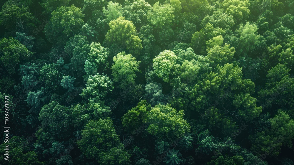 Aerial View of Lush Forest Aerial View of Lush Forest