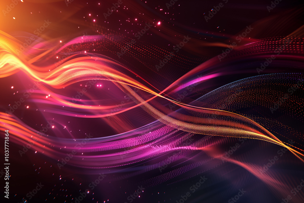 Cyber tech background with abstract data lines, flowing through a dark, metallic surface with radiant light trails. Cyber tech background with abstract data lines, flowing through a dark, metallic surface with radiant light trails.