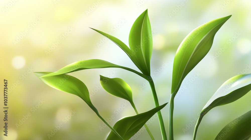 Fresh green leaves in soft light create a serene atmosphere, ideal for nature, growth, and tranquility themes. Fresh green leaves in soft light create a serene atmosphere, ideal for nature, growth, and tranquility themes.