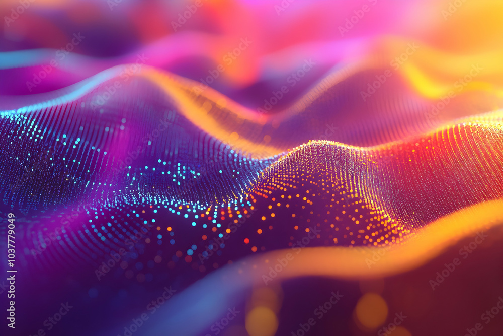 3d cartoon illustration of an abstract data analysis concept, visualizing big data through an array of dot particles 3d cartoon illustration of an abstract data analysis concept, visualizing big data through an array of dot particles