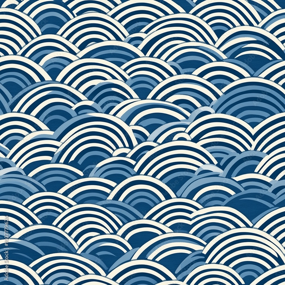 Seigaiha** Pattern - A pattern of ocean waves symbolizing strength and tranquility. Seigaiha** Pattern - A pattern of ocean waves symbolizing strength and tranquility.
