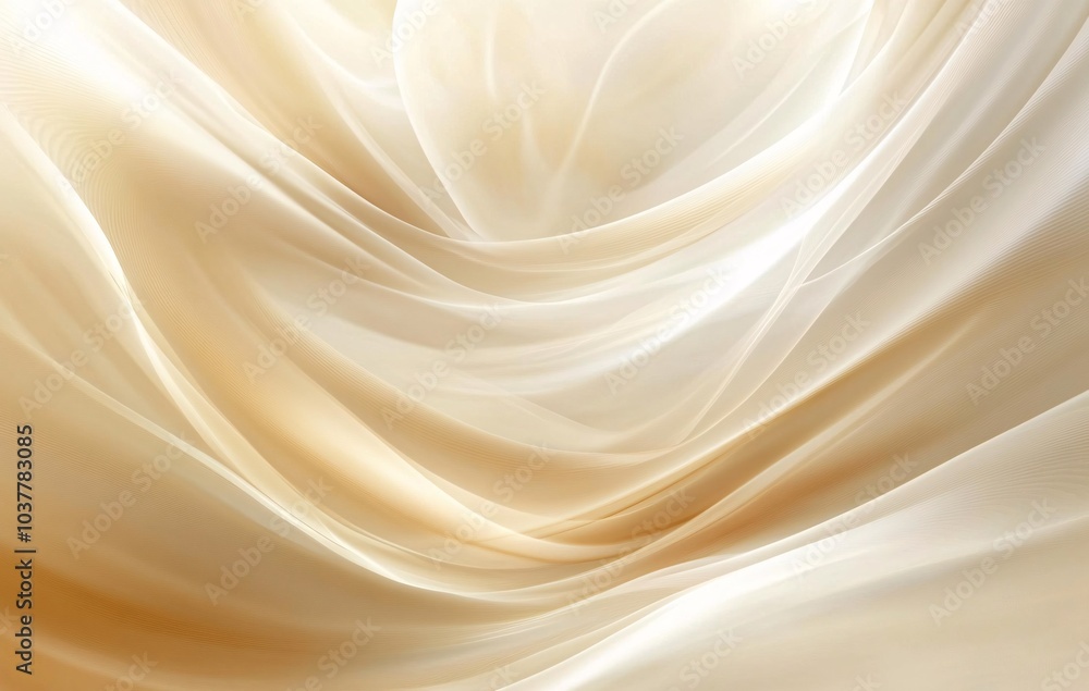 Fototapeta premium Elegant fabric texture with smooth waves creating a soft, luxurious look. Ideal for backgrounds, textile design, or artistic projects.