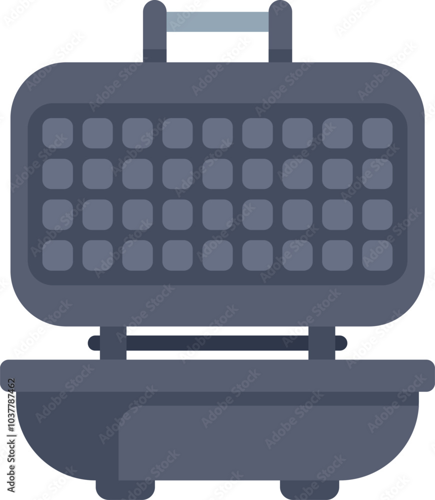 Electric waffle maker is waiting to prepare delicious waffles for breakfast Electric waffle maker is waiting to prepare delicious waffles for breakfast