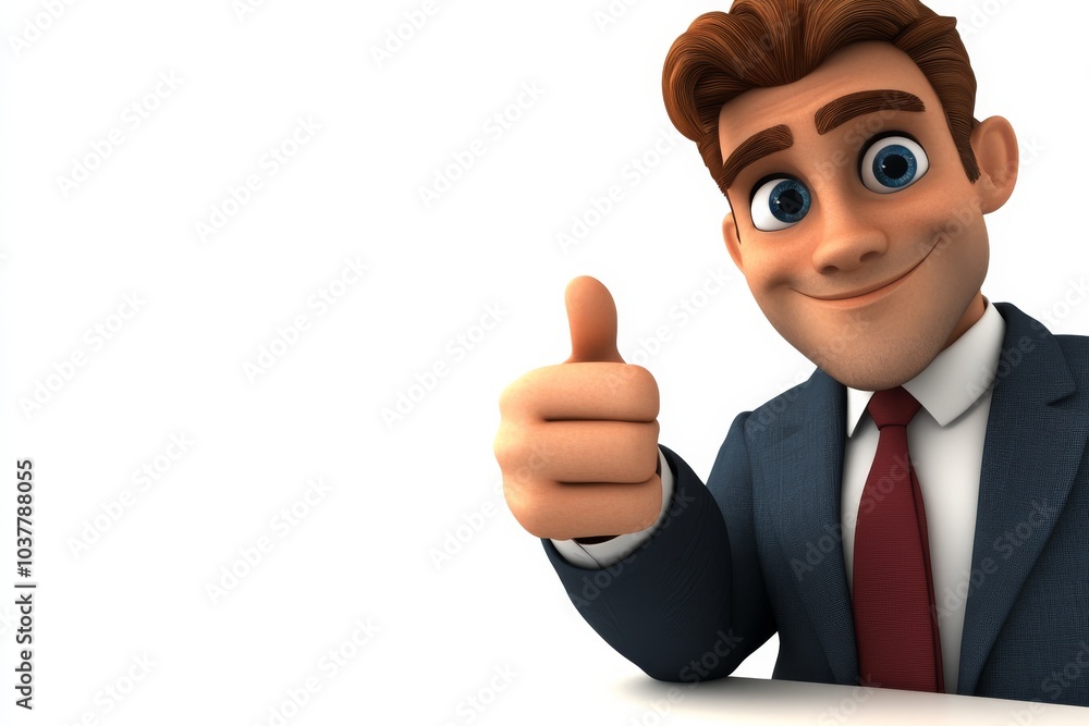 A man in a suit is giving a thumbs up A man in a suit is giving a thumbs up