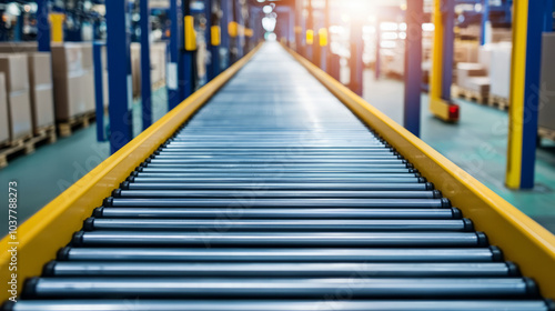 dynamic conveyor system in warehouse efficiently manages just in time automation, enhancing productivity and streamlining operations with precision and speed