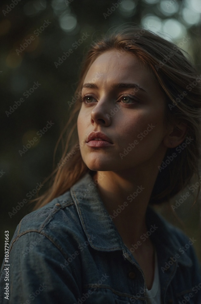 Cinematic Portrait in Warm and Cool Tones with Subtle Film Grain Cinematic Portrait in Warm and Cool Tones with Subtle Film Grain