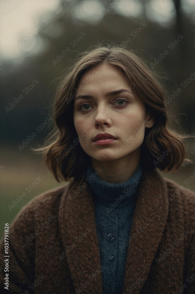 Cinematic Portrait in Warm and Cool Tones with Subtle Film Grain Cinematic Portrait in Warm and Cool Tones with Subtle Film Grain