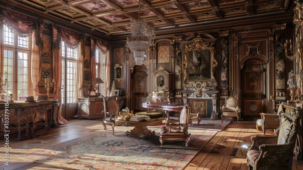 Obraz premium Elegant Interior Design of a Luxurious Mansion