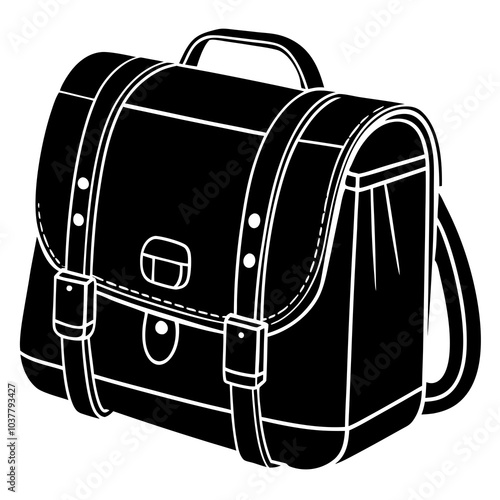 school bag silhouette 
