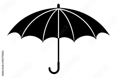 Umbrella Silhouette vector.