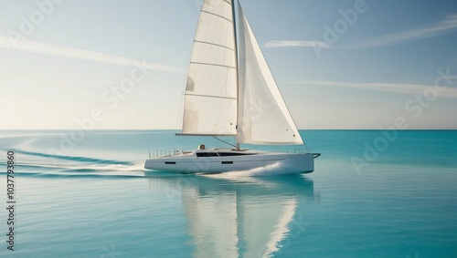 white yacht on the ocean