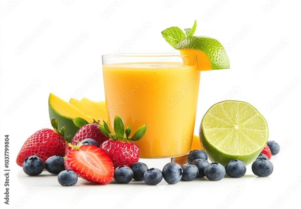 Mango Smoothie with Fresh Fruit Mango Smoothie with Fresh Fruit