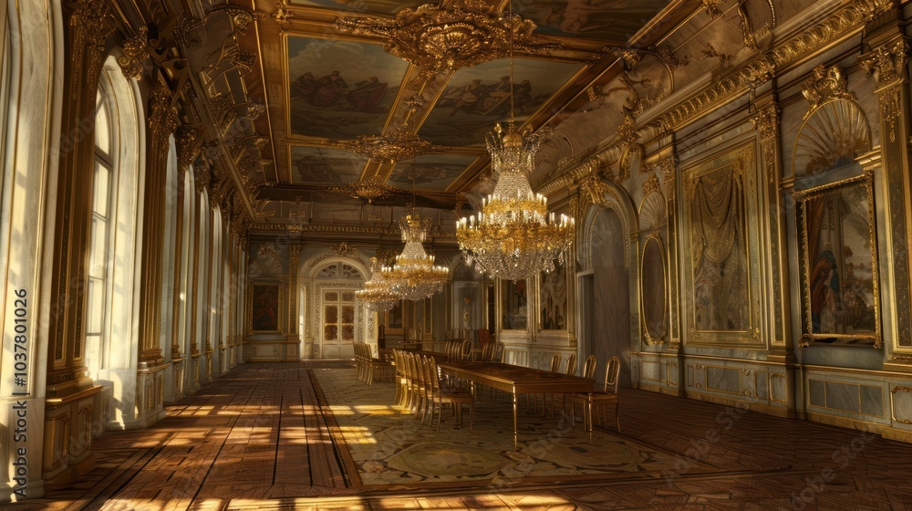 Fototapeta premium Grand Hall of a Palace