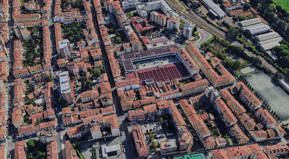 Obraz premium Italy, Florence, bird's-eye view, in summer