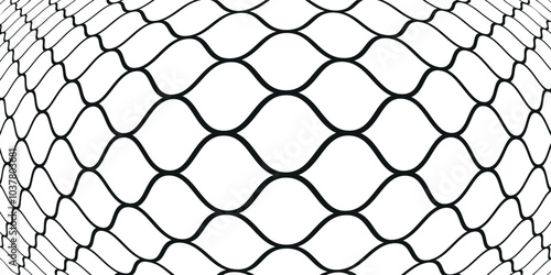 Curved net pattern. Seamless design for sports equipment or apparel such as soccer goals, volleyball nets, basketball hoops, hockey nets, and athletic equipment.eps10