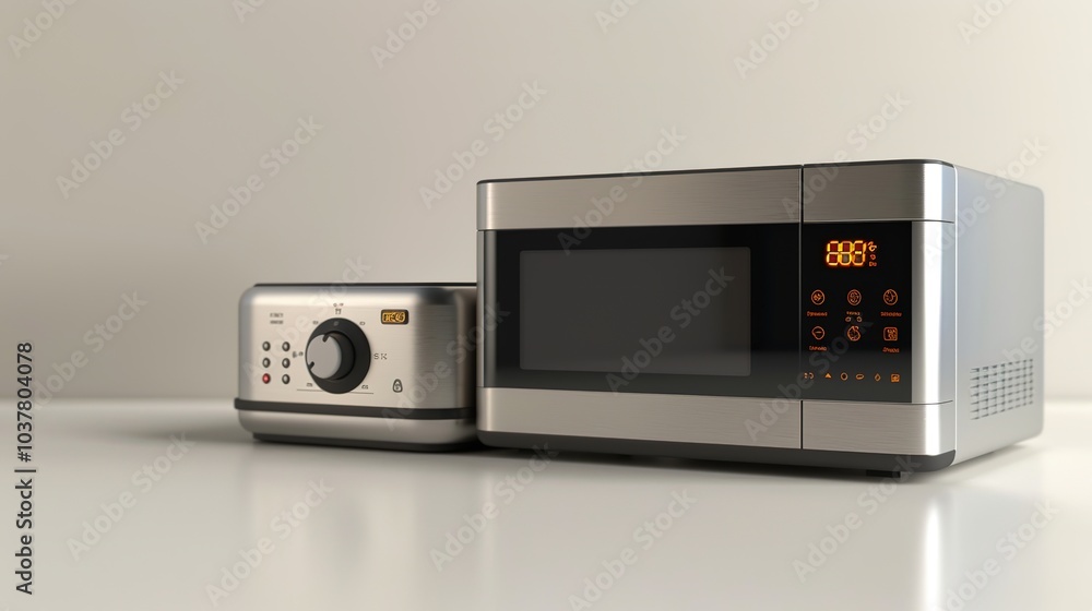 Fototapeta premium A household appliance on a white background - a practical and essential item in modern living. This appliance stands out against the pure white backdrop, representing convenience and functionality in