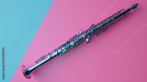 Bass Clarinet on Vibrant Color Background photo