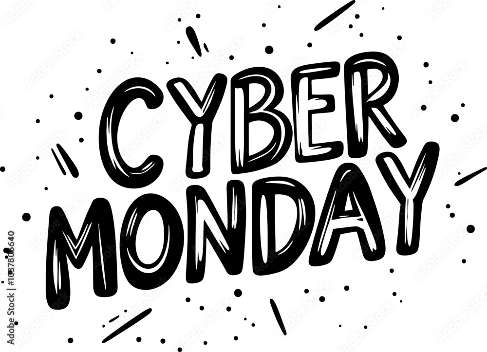 Fototapeta premium Cyber monday text decoration 