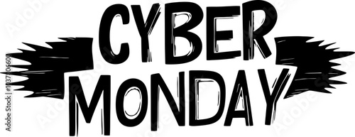 Cyber monday text decoration 
