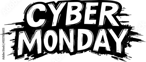 Cyber monday text decoration 