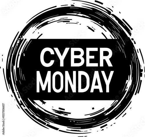 Cyber monday text decoration 