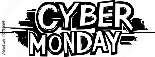 Cyber monday text decoration 