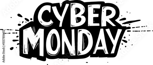 Cyber monday text decoration 