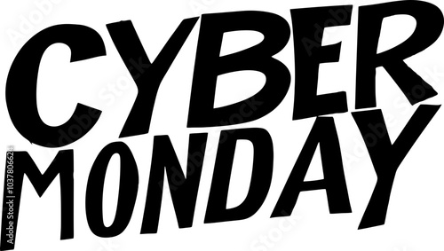 Cyber monday text decoration 