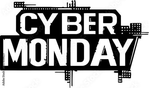 Cyber monday text decoration 