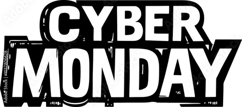 Cyber monday text decoration 
