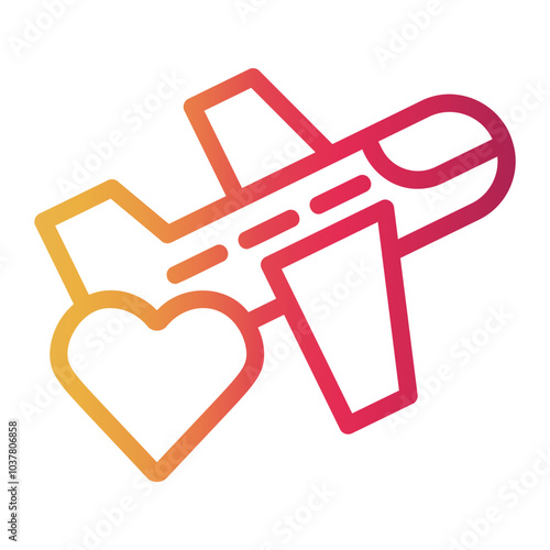 honeymoon Line Gradient Icon