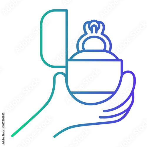 marriage Line Gradient Icon