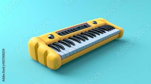 Colorful Melodica on Clean Background photo