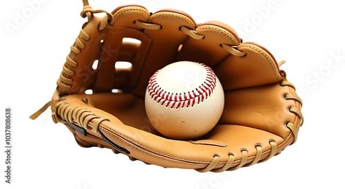 baseball glove and ball photo