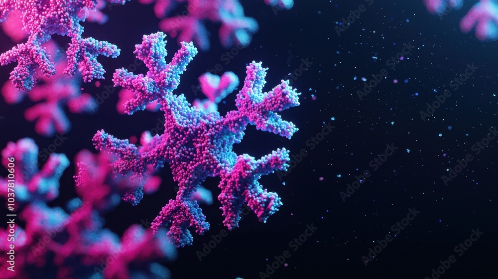 A vibrant depiction of colorful snowflakes with intricate details, set against a dark background, evoking a sense of winter beauty and whimsy. A vibrant depiction of colorful snowflakes with intricate details, set against a dark background, evoking a sense of winter beauty and whimsy.