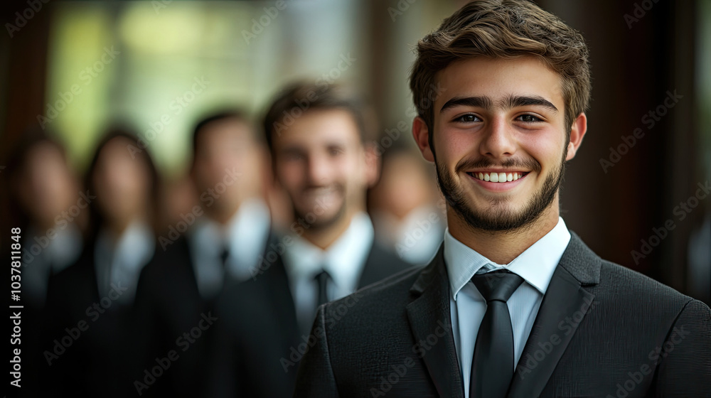 Young business man with colleagues Young business man with colleagues