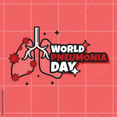 Raising Awareness for Pneumonia Day Vector