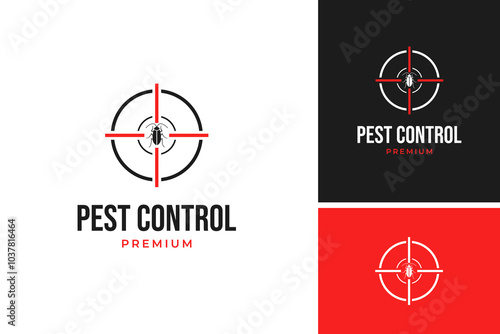 Vector of pest control cockroach logo design template illustration