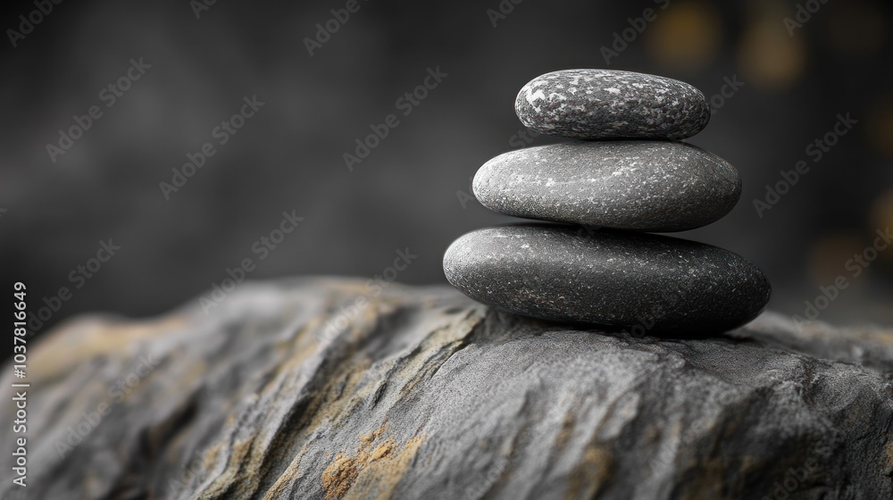 Zen Stones on a Rock