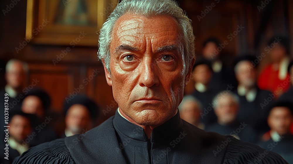 Portrait of a Judge in a Courtroom Portrait of a Judge in a Courtroom