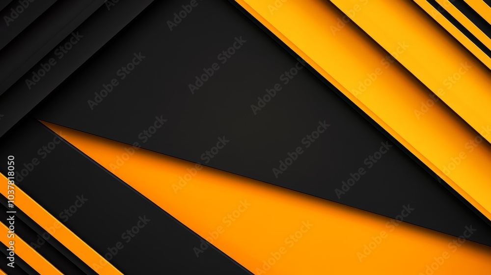 A modern abstract design featuring sharp angles and contrasting colors of black and orange. A modern abstract design featuring sharp angles and contrasting colors of black and orange.